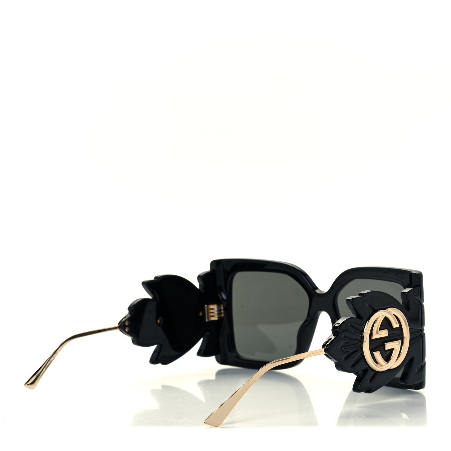 Gucci Acetate Square Frame Wing Sunglasses GG0535S Black 4 of 8