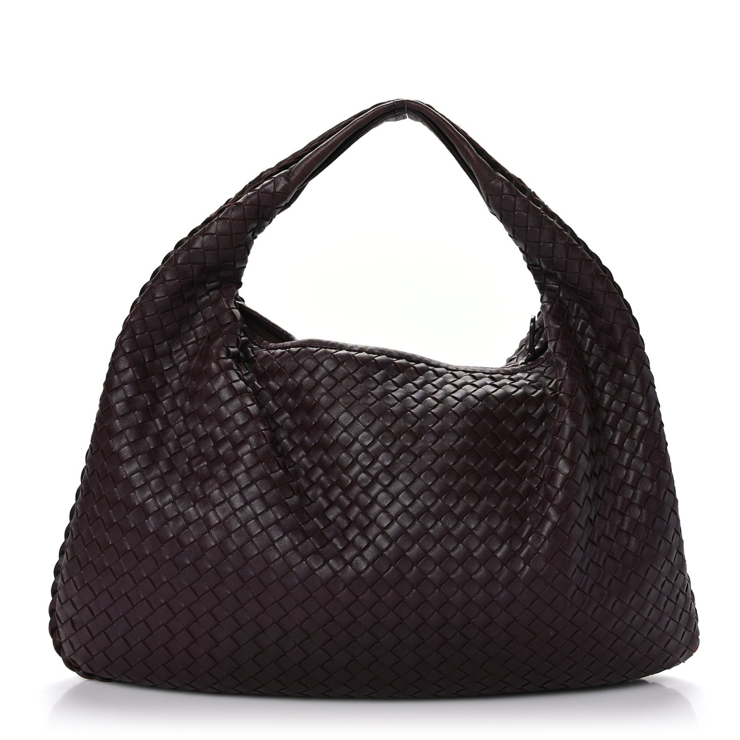 Nappa Intrecciato Medium Veneta Hobo Ebano