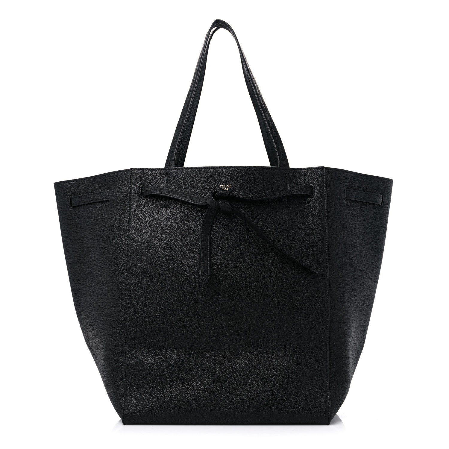 Celine Soft Grained Calfskin Small Belt Cabas Phantom Black 1 of 12