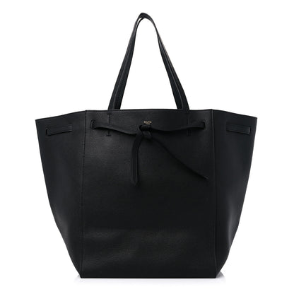 Celine Soft Grained Calfskin Small Belt Cabas Phantom Black 1 of 12