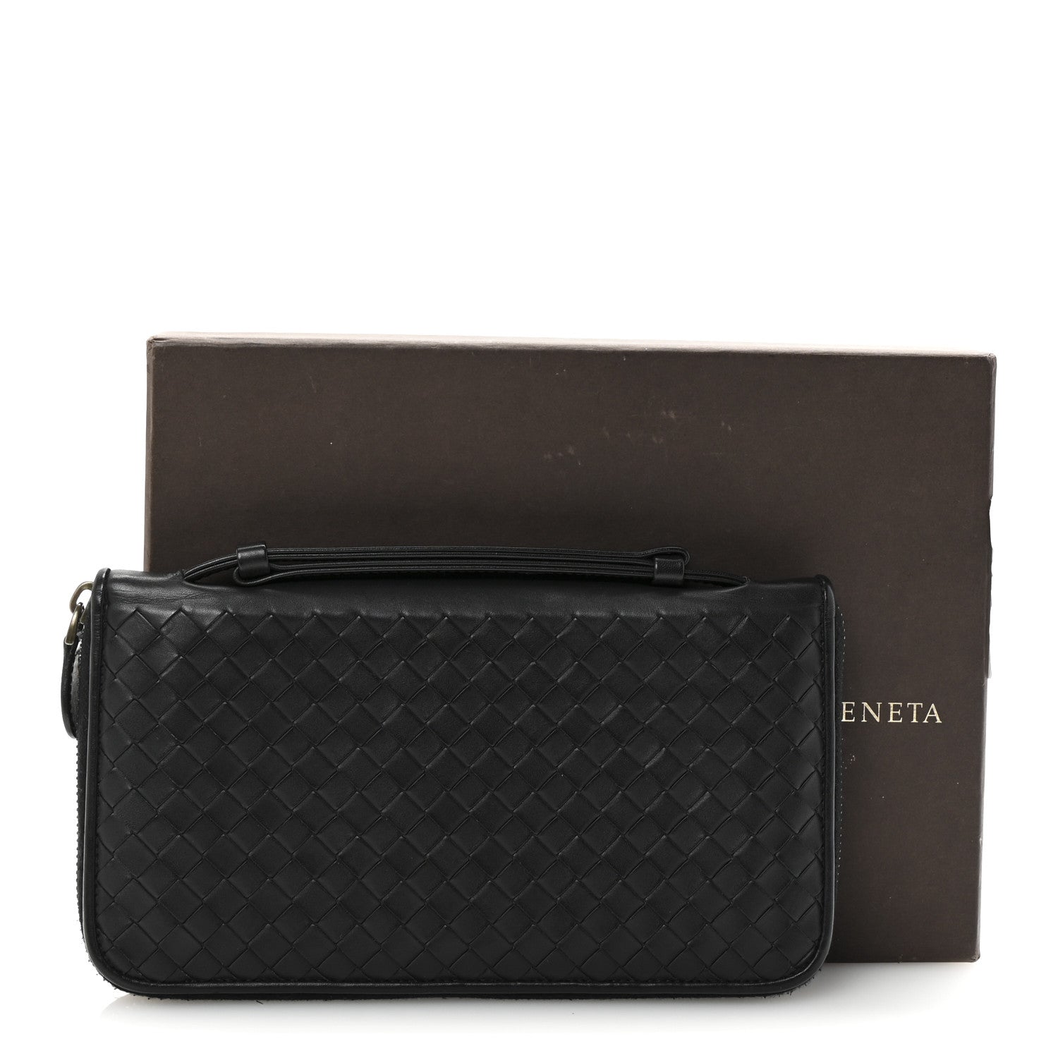 Bottega Veneta Nappa Intrecciato Travel Organizer Wallet Black 7 of 7