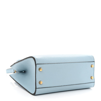 Versace Grainy Calfskin Virtus Top Handle Tote Light Blue 4 of 11