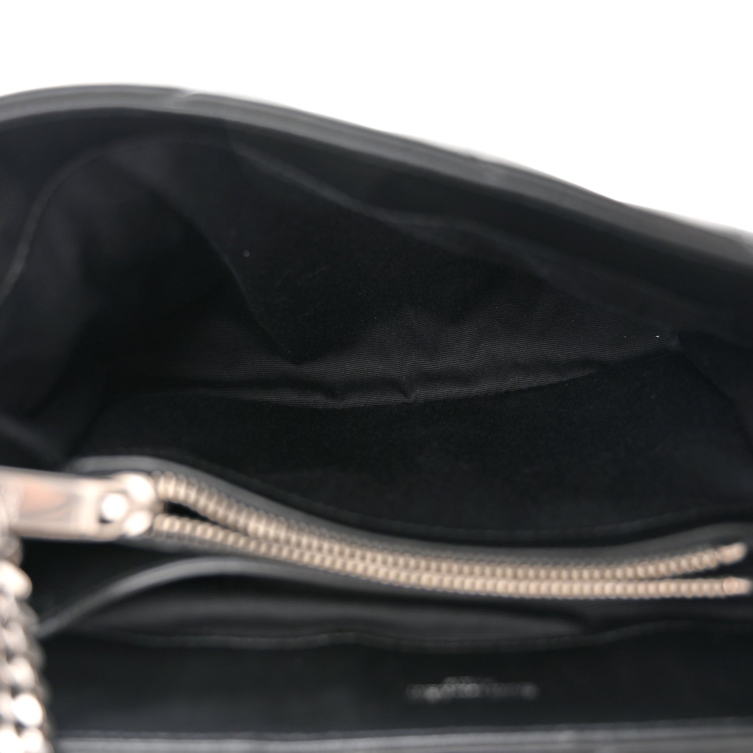 Saint Laurent SAINT LAURENT Calfskin Y Quilted Monogram Small Loulou Chain Satchel Black 4 of 9