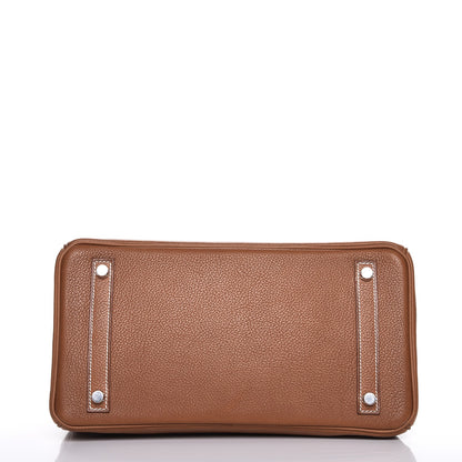 Hermes Natural Barenia Faubourg Birkin 30 Fauve 6 of 27