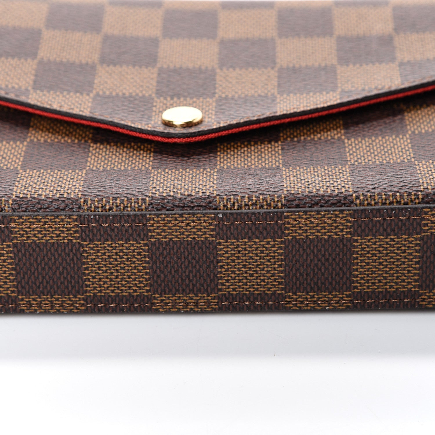Louis Vuitton Damier Ebene Pochette Felicie Chain Wallet 14 of 15