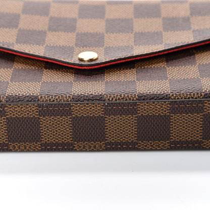 Louis Vuitton Damier Ebene Pochette Felicie Chain Wallet 14 of 15