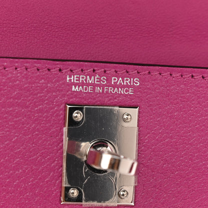 Hermes Chevre Mysore Mini Kelly Sellier 20 Rose Pourpre 6 of 16