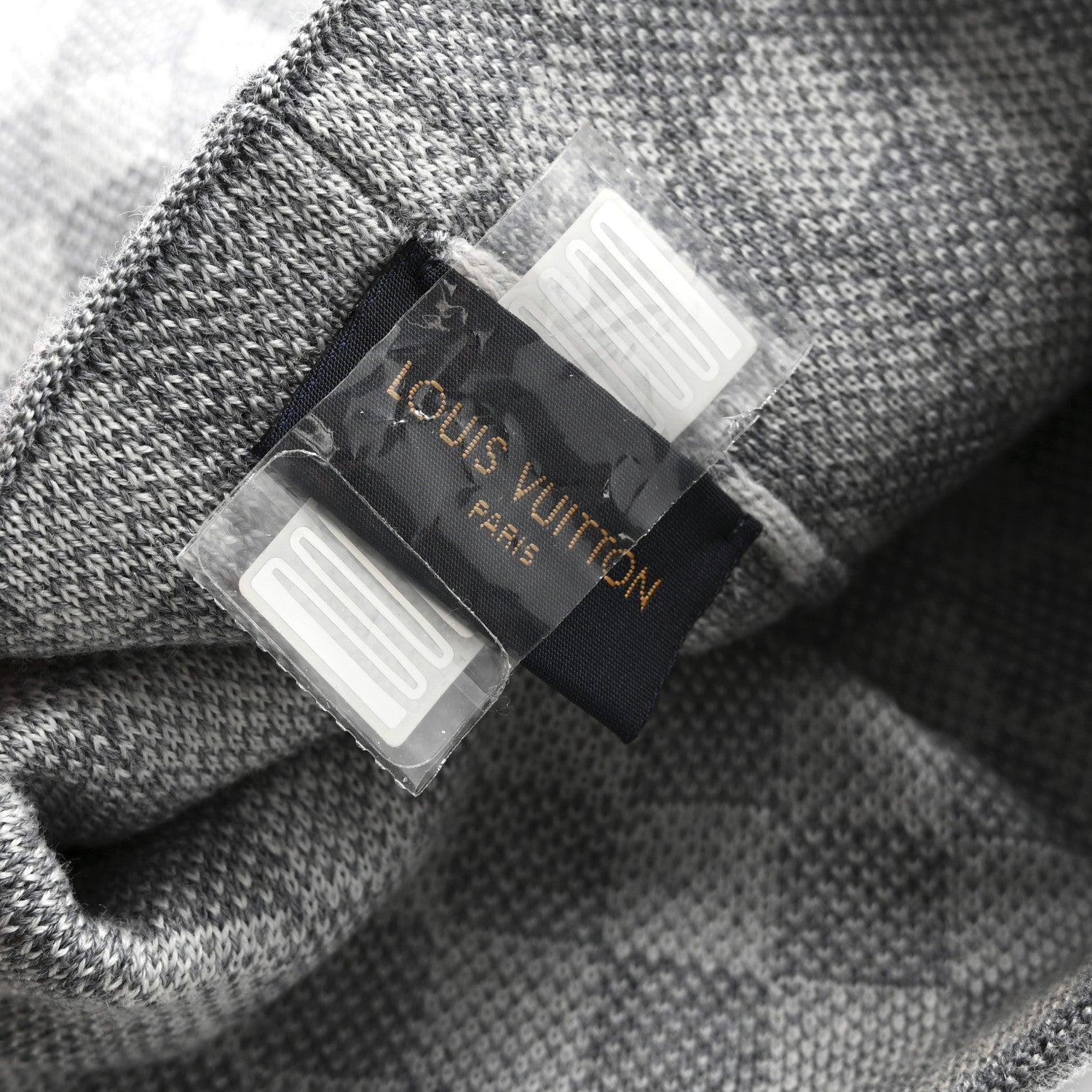 Louis Vuitton Wool Bonnet Petit Damier Beanie Hat Grey 5 of 5
