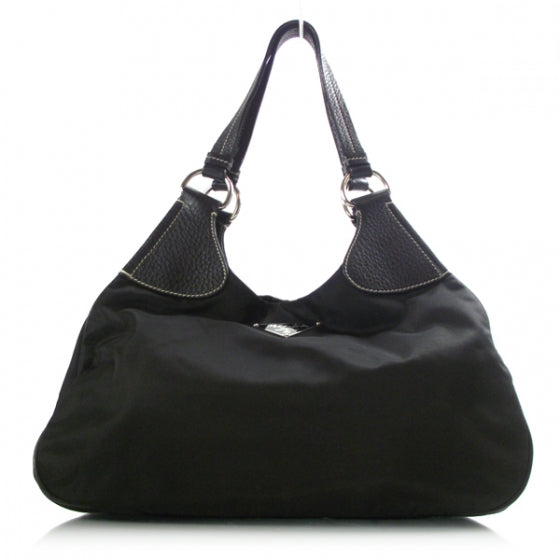 Prada Tessuto Nylon Shoulder Bag Black 1 of 10