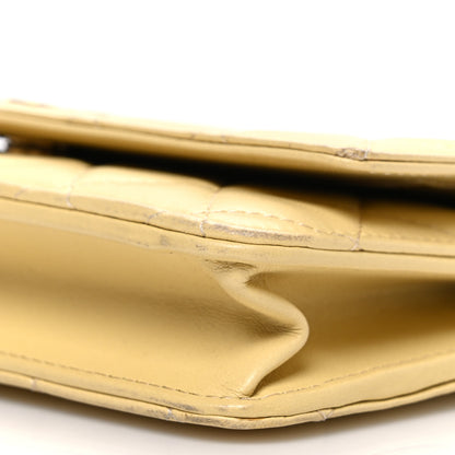 Chanel Lambskin Quilted Enamel Wallet On Chain WOC Yellow 11 of 12