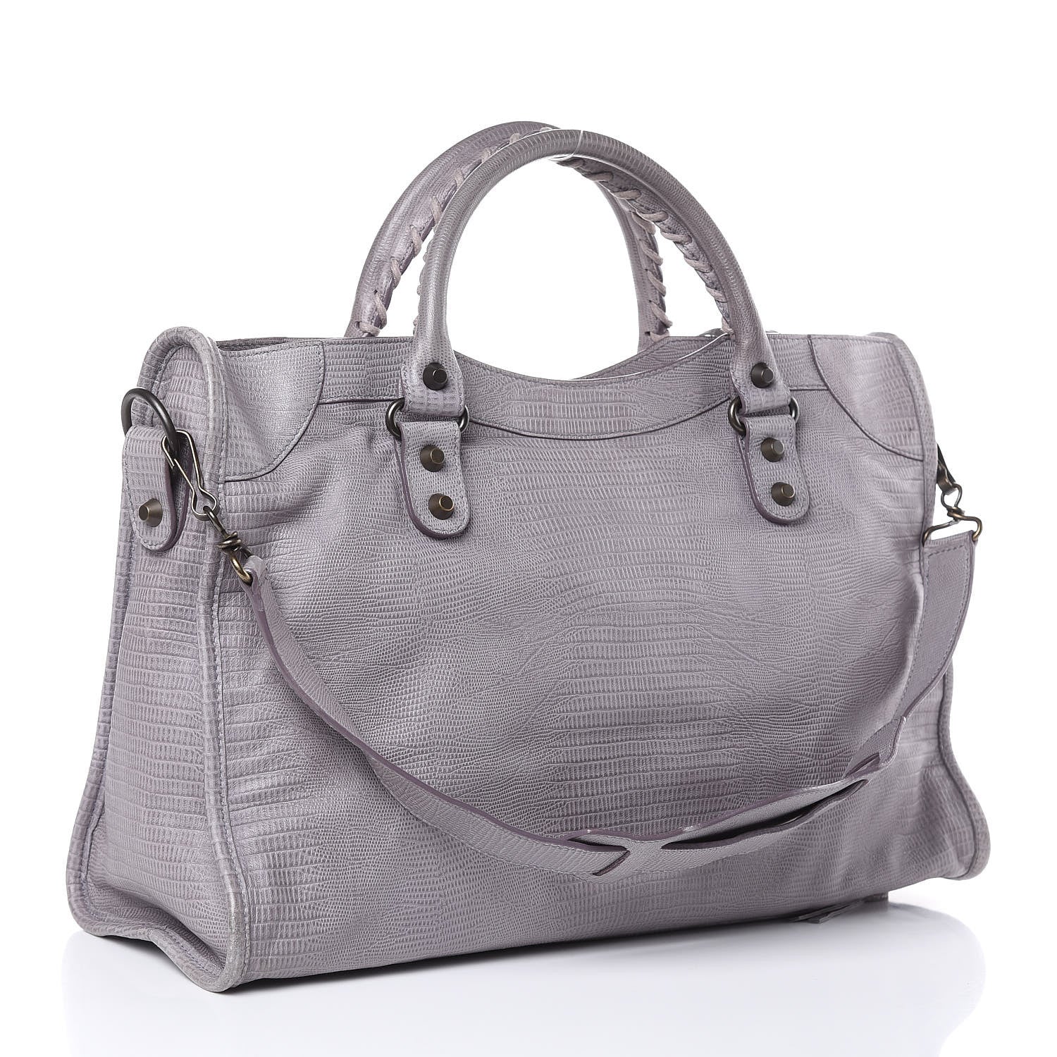 Balenciaga Agneau Lizard Embossed City Fer 3 of 12