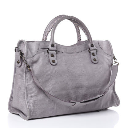 Balenciaga Agneau Lizard Embossed City Fer 3 of 12