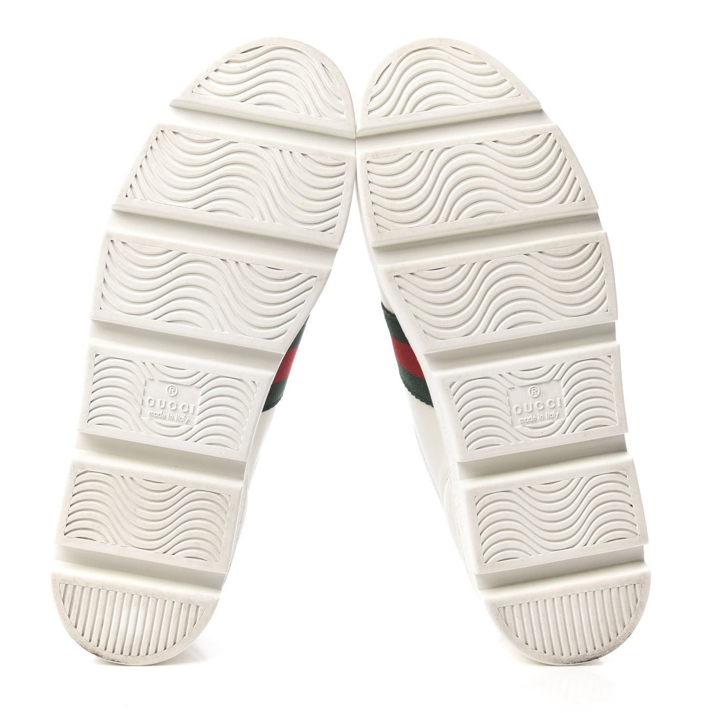 Calfskin Web Bee Embroidered Womens Ace Platform Sneakers 37.5 White