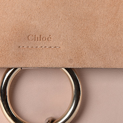 Chloe Calfskin Suede Medium Faye Shoulder Bag Cement Pink 9 of 12