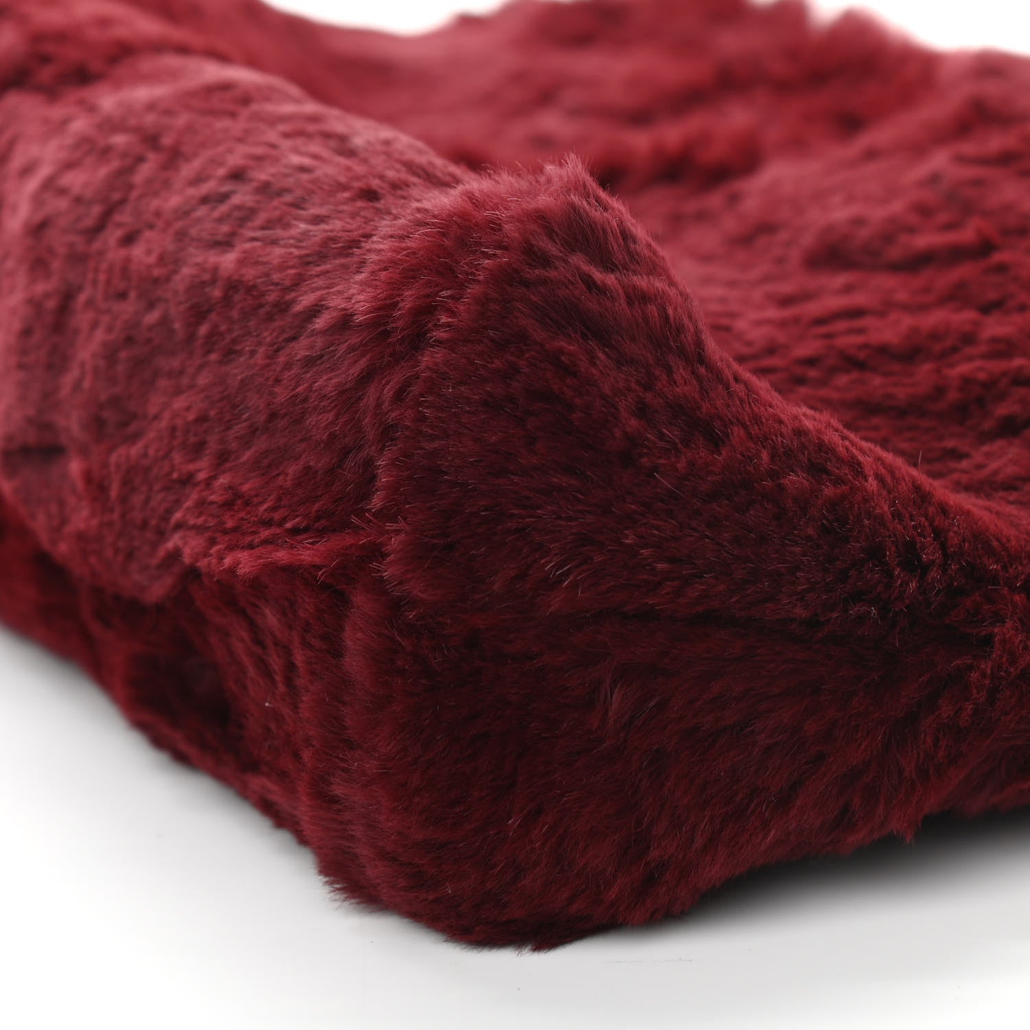 Chanel Rabbit Fur Shoulder Bag Burgundy 10 of 10
