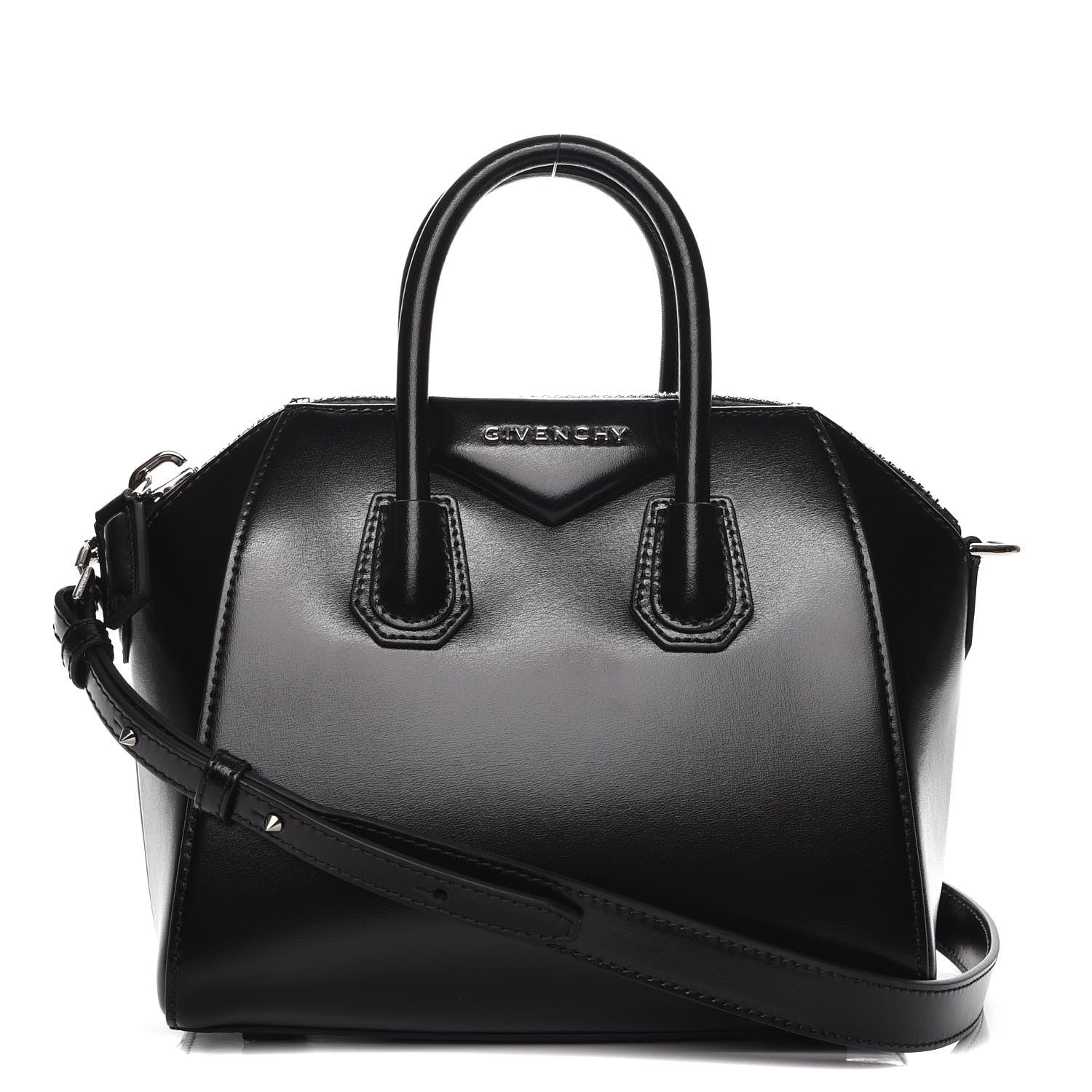 Givenchy Shiny Lord Calfskin Mini Antigona Black 1 of 8