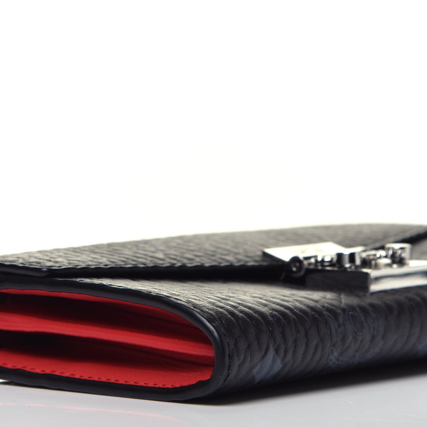 Visetos Large Patricia Wallet On Chain Black Red