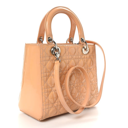 Christian Dior Patent Cannage Medium Lady Dior Light Pink 3 of 10