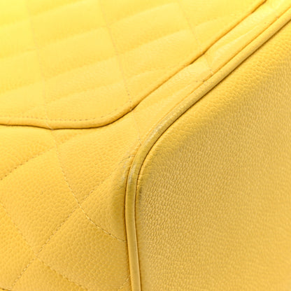 Chanel Caviar Quilted Medallion Tote Yellow 12 of 13
