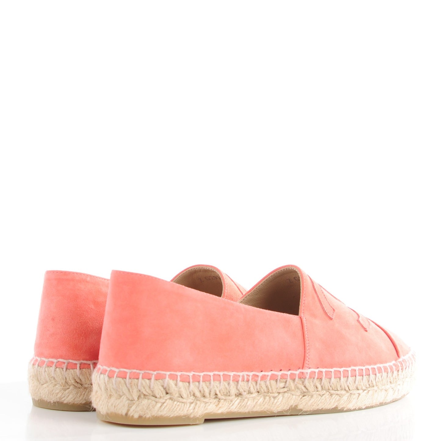 Suede Lambskin CC Espadrilles 38 Pink
