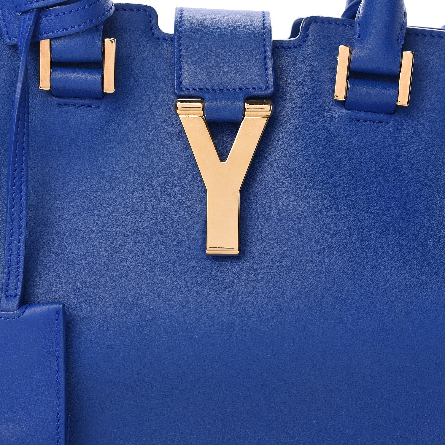 Saint Laurent Calfskin Small Classic Y Cabas Royal Blue 10 of 12