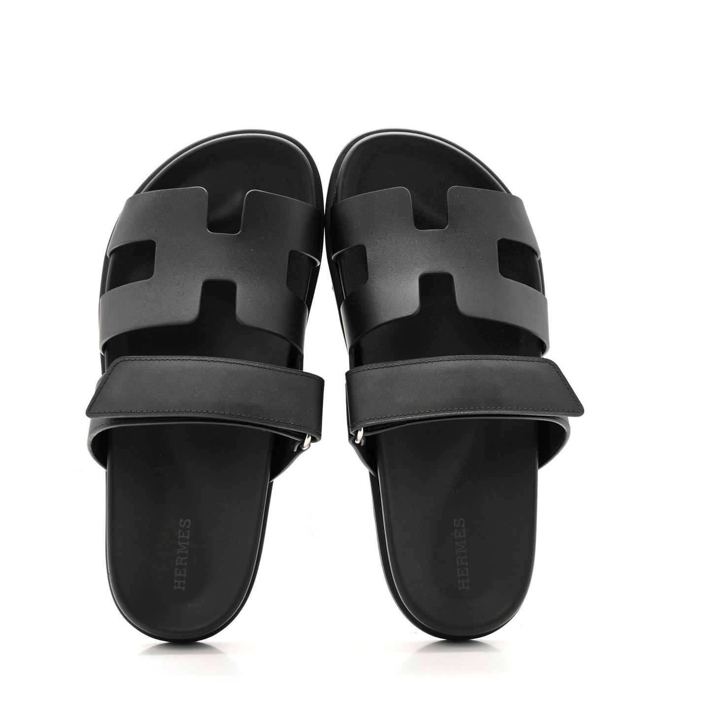 Calfskin Womens Chypre Sandals 38.5 Black