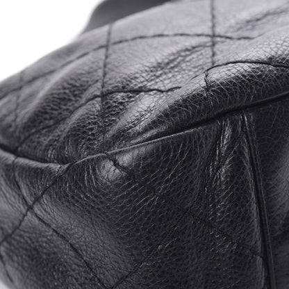 Chanel Glazed Calfskin On The Road Hobo Black 9 of 14