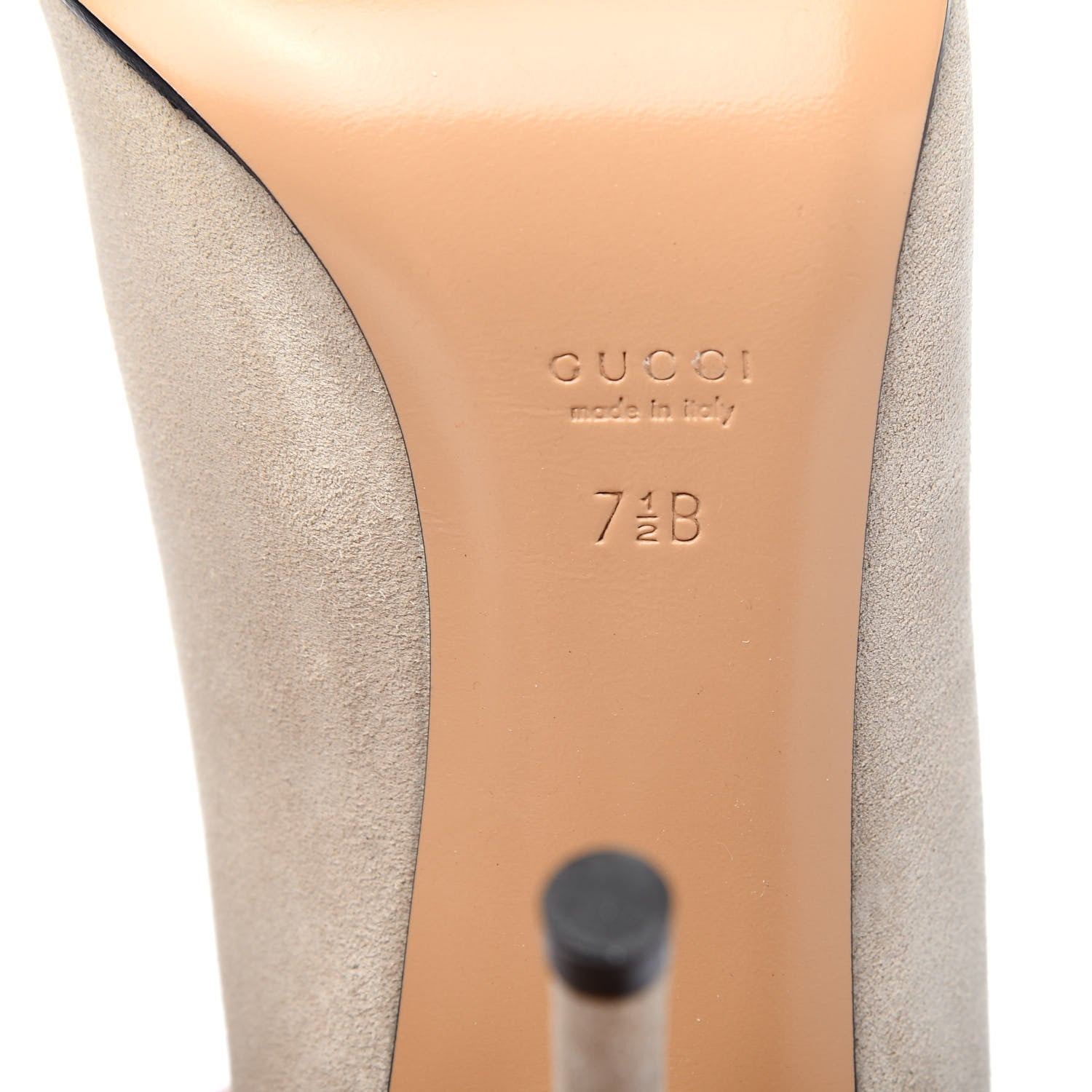 Gucci Suede Bamboo Knee High Boot 37.5 Off White 7 of 8