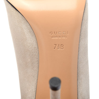 Gucci Suede Bamboo Knee High Boot 37.5 Off White 7 of 8