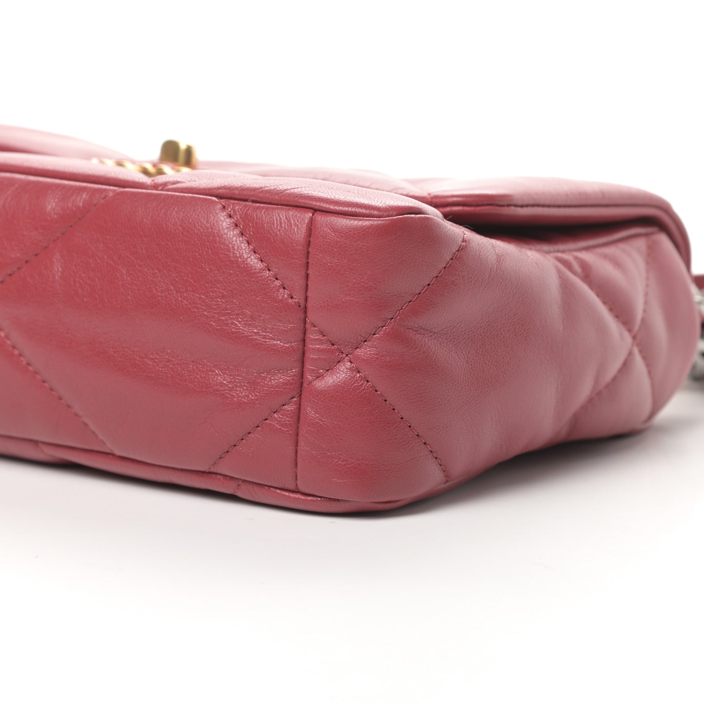 Goatskin Quilted Medium Chanel 19 Flap Red