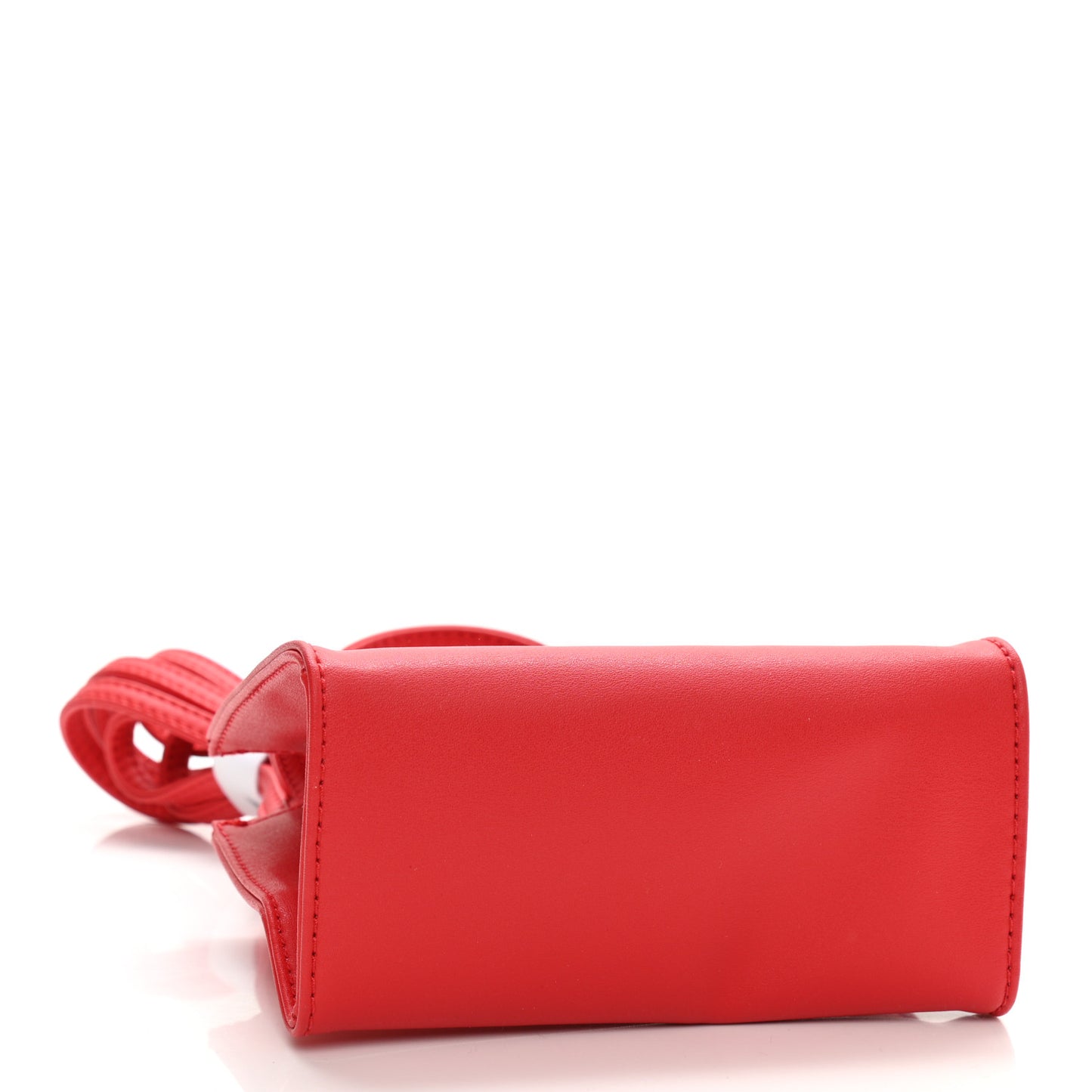 Vegan Leather Small Shopping Bag Red