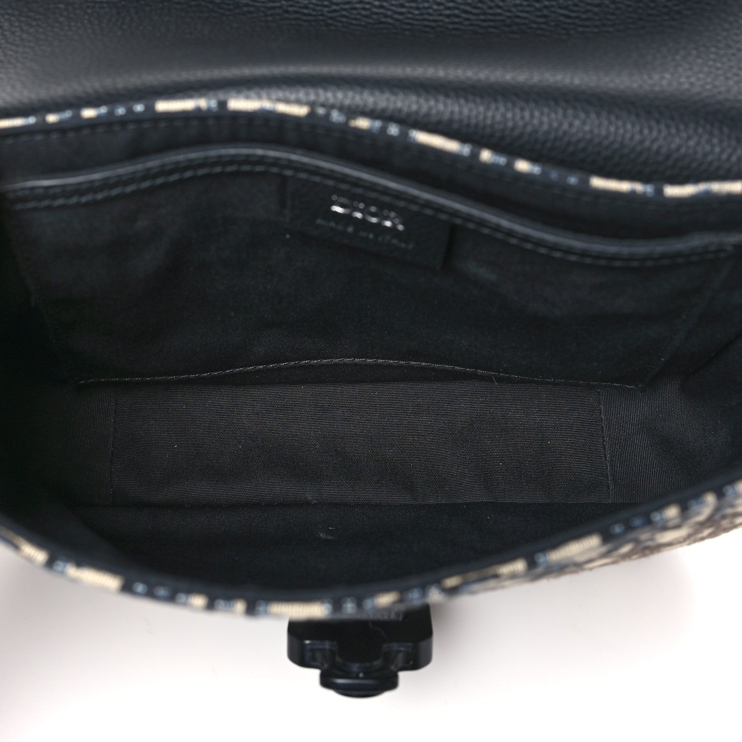 Christian Dior Oblique Jacquard Grained Calfskin Small Saddle Messenger Bag 5 of 11