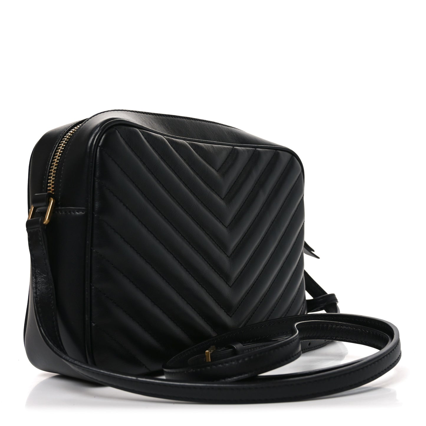 Calfskin Matelasse Monogram Lou Camera Bag Black