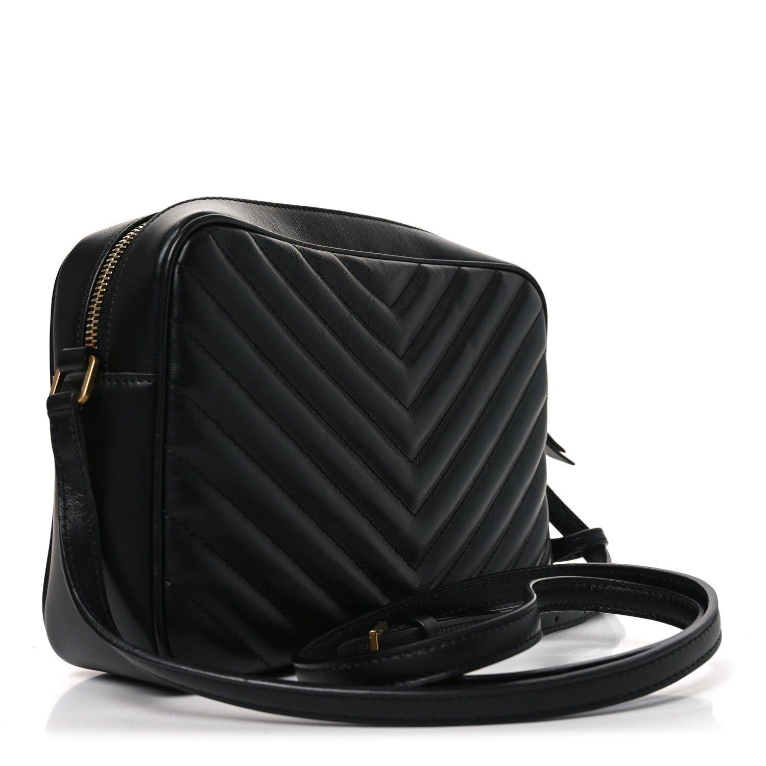 Saint Laurent Calfskin Matelasse Monogram Lou Camera Bag Black 3 of 10
