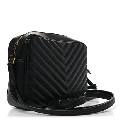 Saint Laurent Calfskin Matelasse Monogram Lou Camera Bag Black 3 of 10