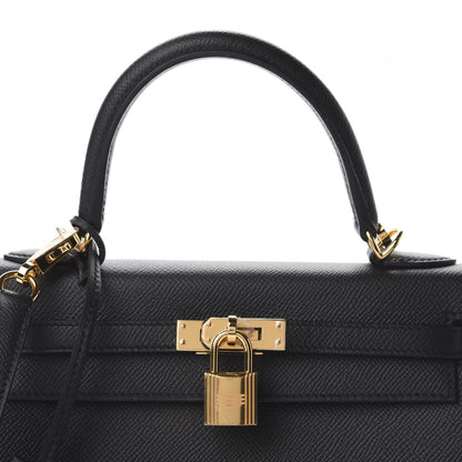 Hermes Epsom Kelly Sellier 25 Black 10 of 11