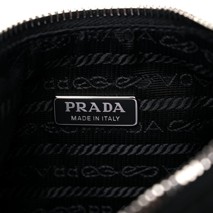 Prada Nylon Sequin Embellished Polka Dot Re-Edition 2005 Shoulder Bag Black 6 of 9