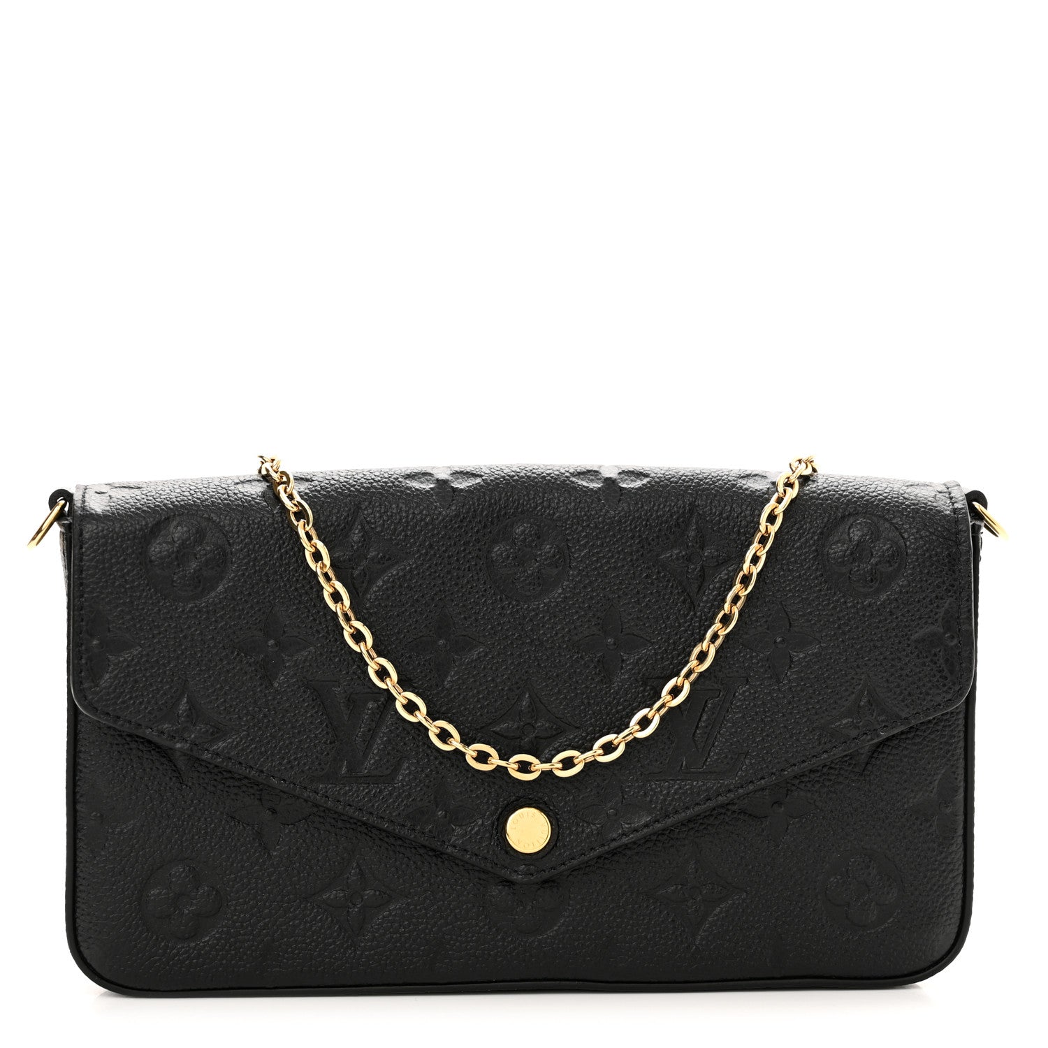 Louis Vuitton Empreinte Pochette Felicie Chain Wallet Black 3 of 10
