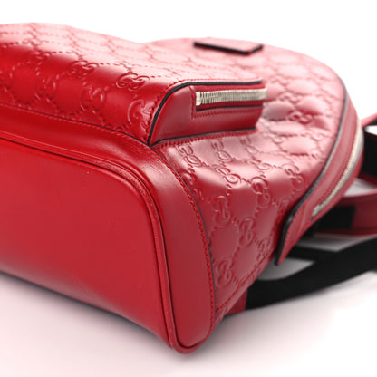 Gucci Guccissima Signature Small Day Backpack Hibiscus Red 10 of 10