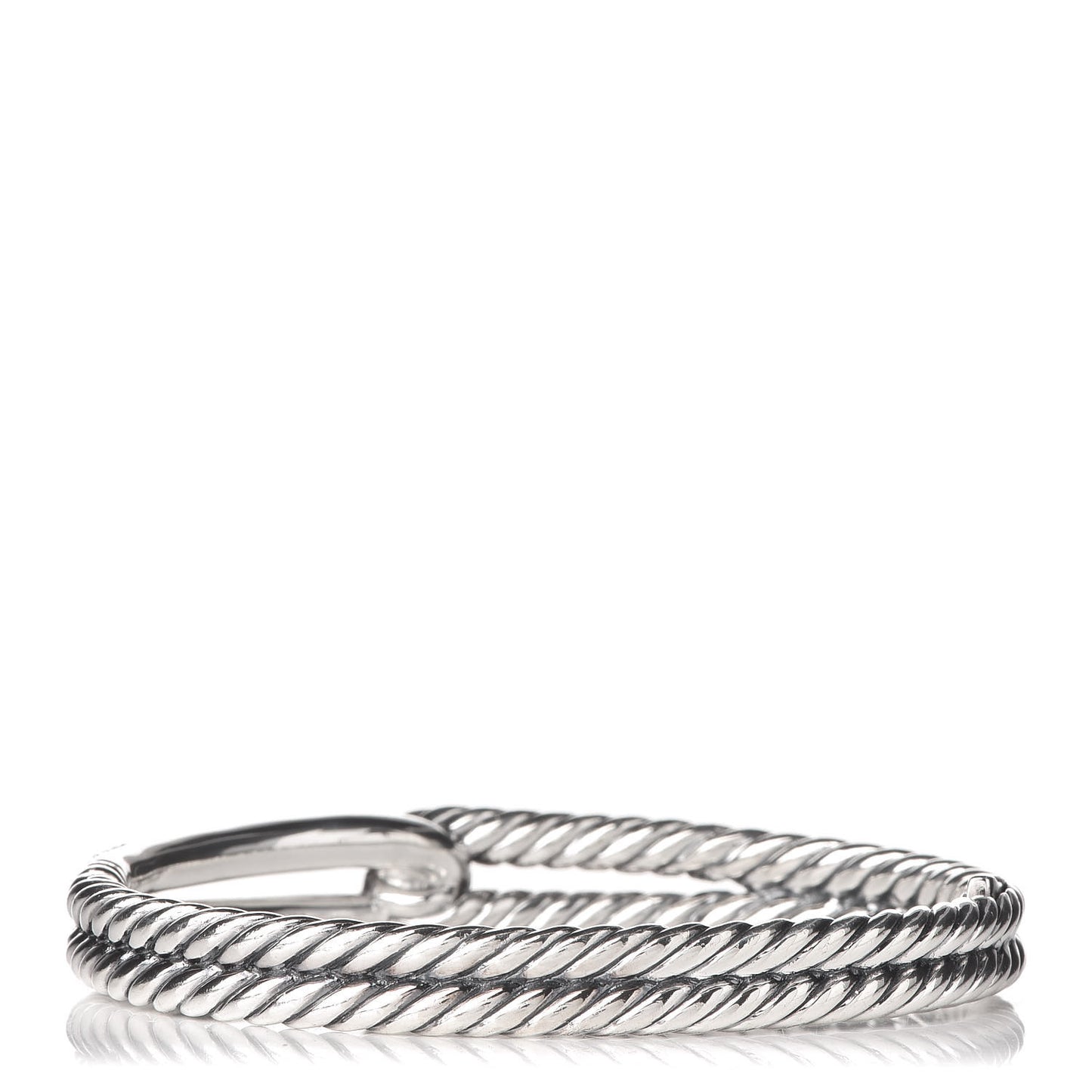 Sterling Silver Diamond Pave 10mm Single Loop Labyrinth Bracelet