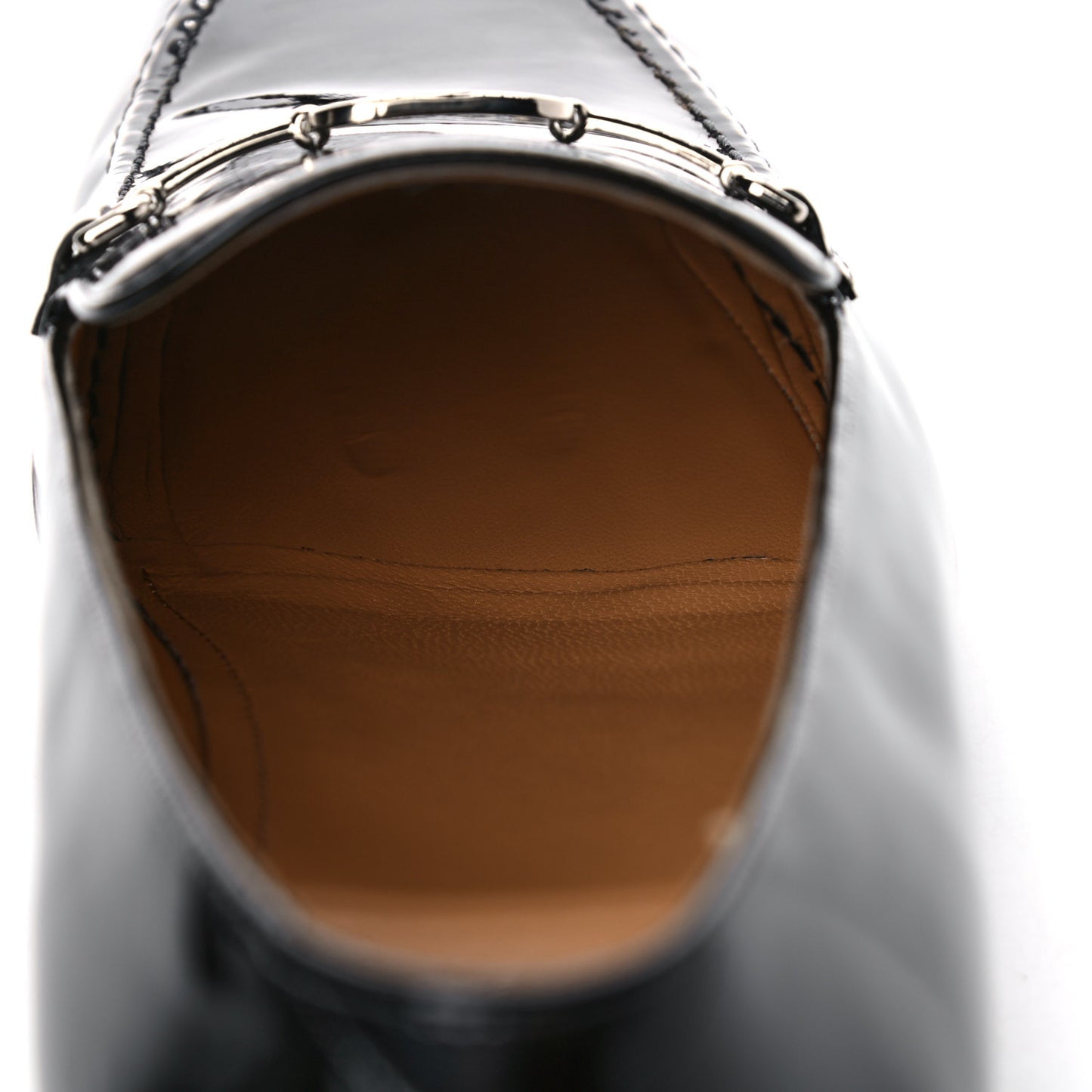 Patent Monogram Mens Club Loafers 8.5 Anthracite