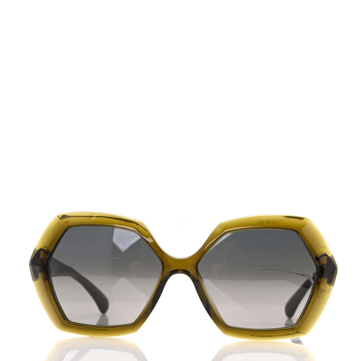 Chanel Acetate Round Sunglasses 5367 Olive 2 of 8