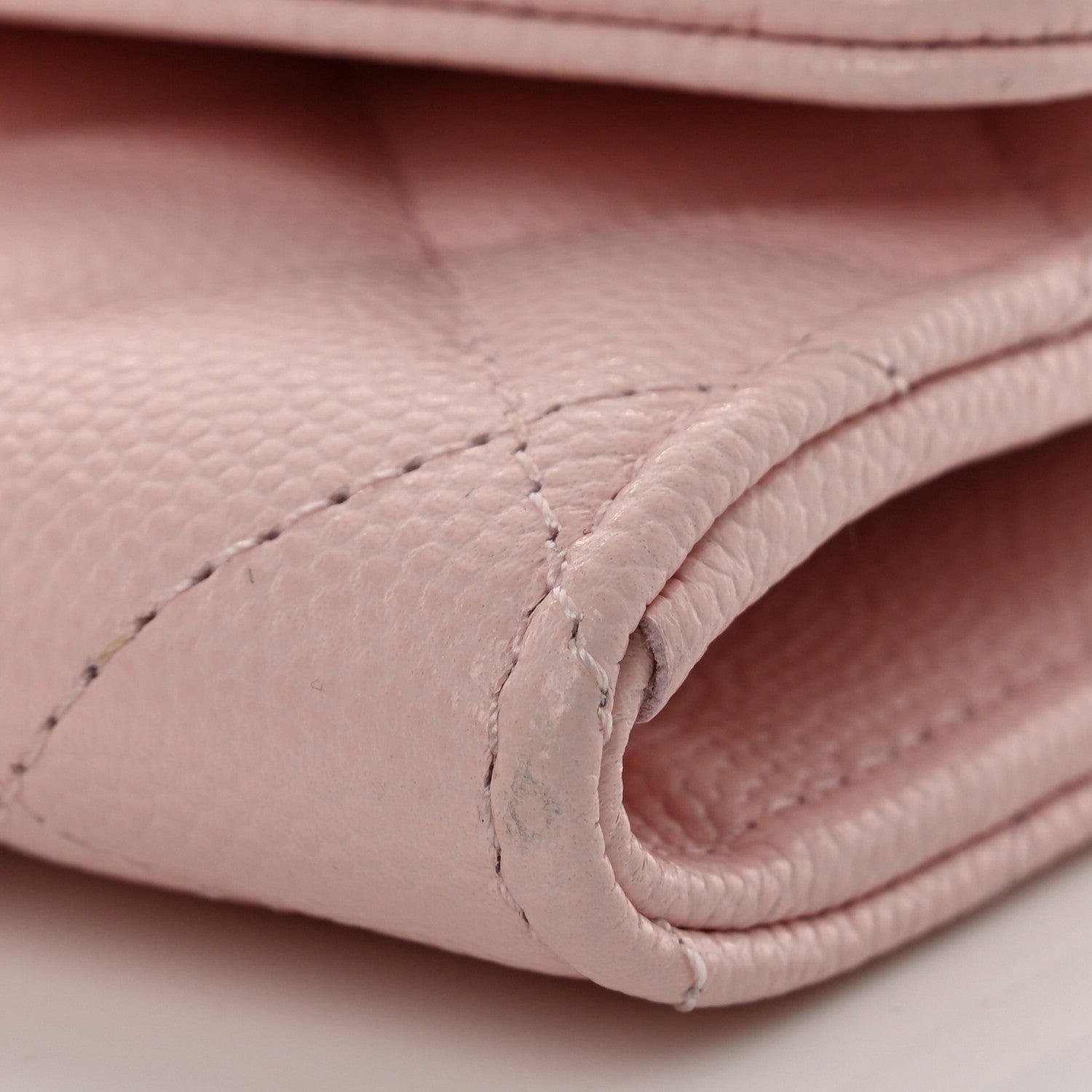Chanel Caviar Quilted Crystal CC Large Gusset Flap Wallet Pink 10 of 12