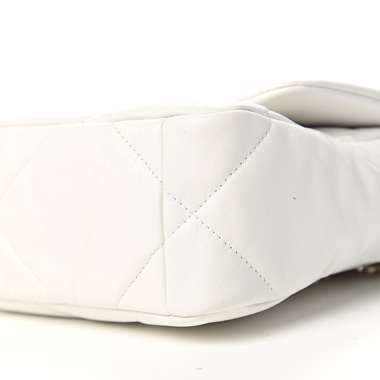 Chanel Lambskin Quilted Medium 19 Flap White 8 of 10