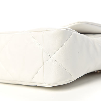 Chanel Lambskin Quilted Medium 19 Flap White 8 of 10
