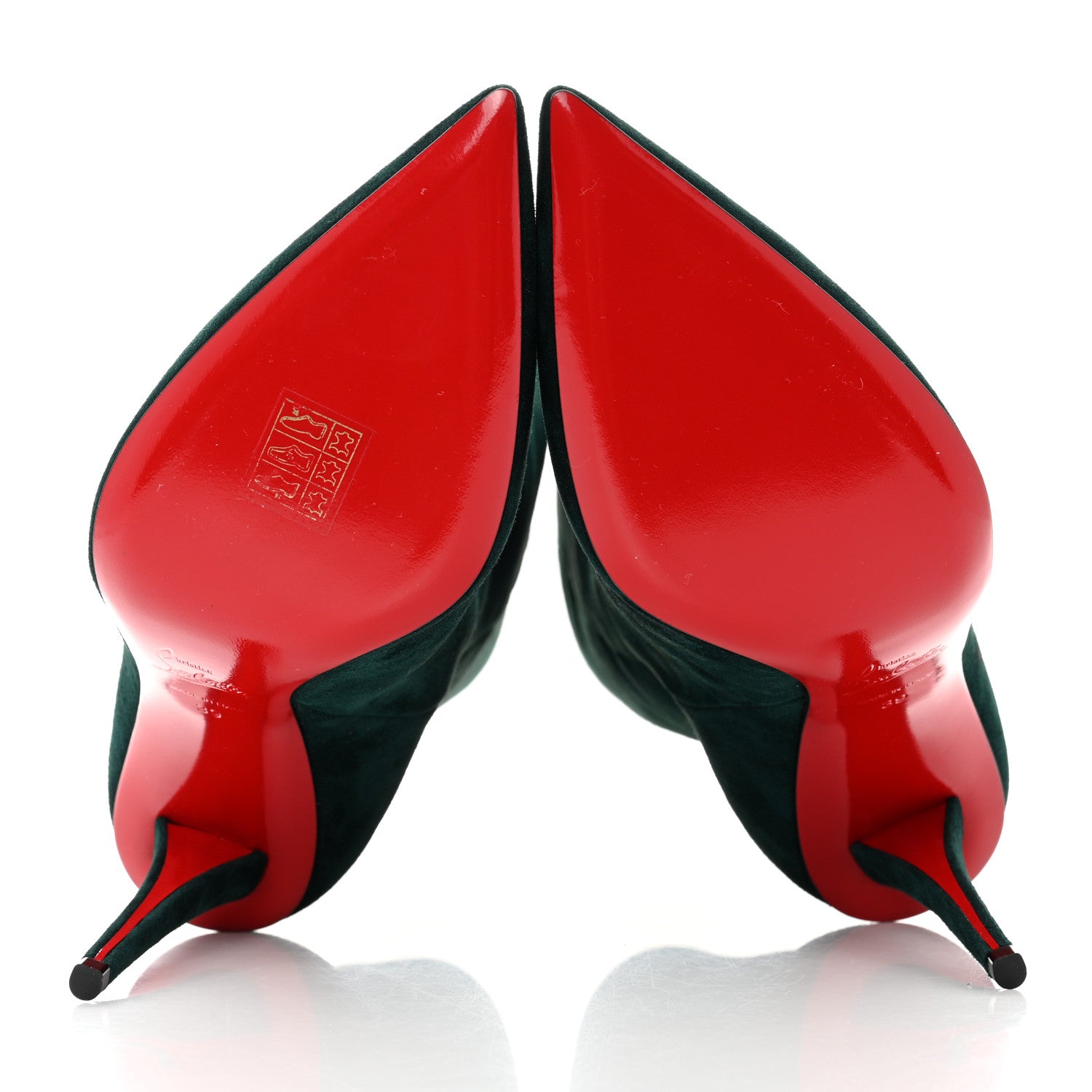 Christian Louboutin Veau Velours Astrilarge 100 Booties 39 Green 5 of 8