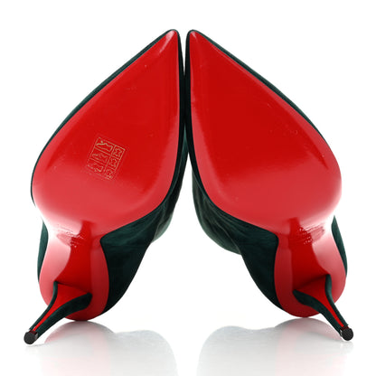 Christian Louboutin Veau Velours Astrilarge 100 Booties 39 Green 5 of 8