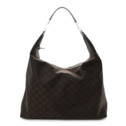 Gucci Nylon Monogram Extra Large Hobo Dark Brown 1 of 13