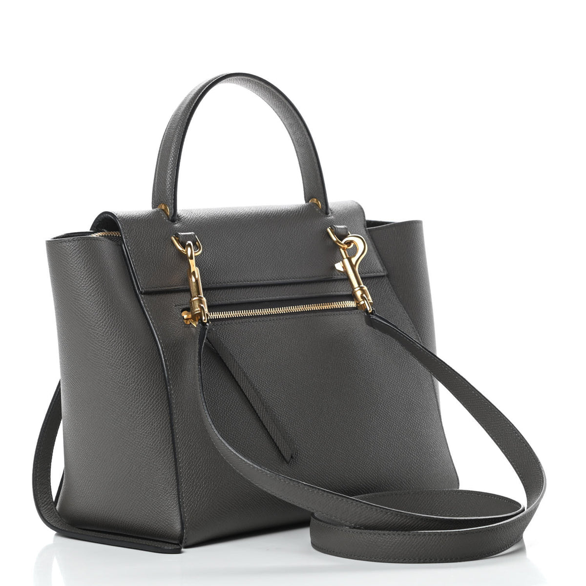 Baby Grained Calfskin Micro Belt Bag Grey