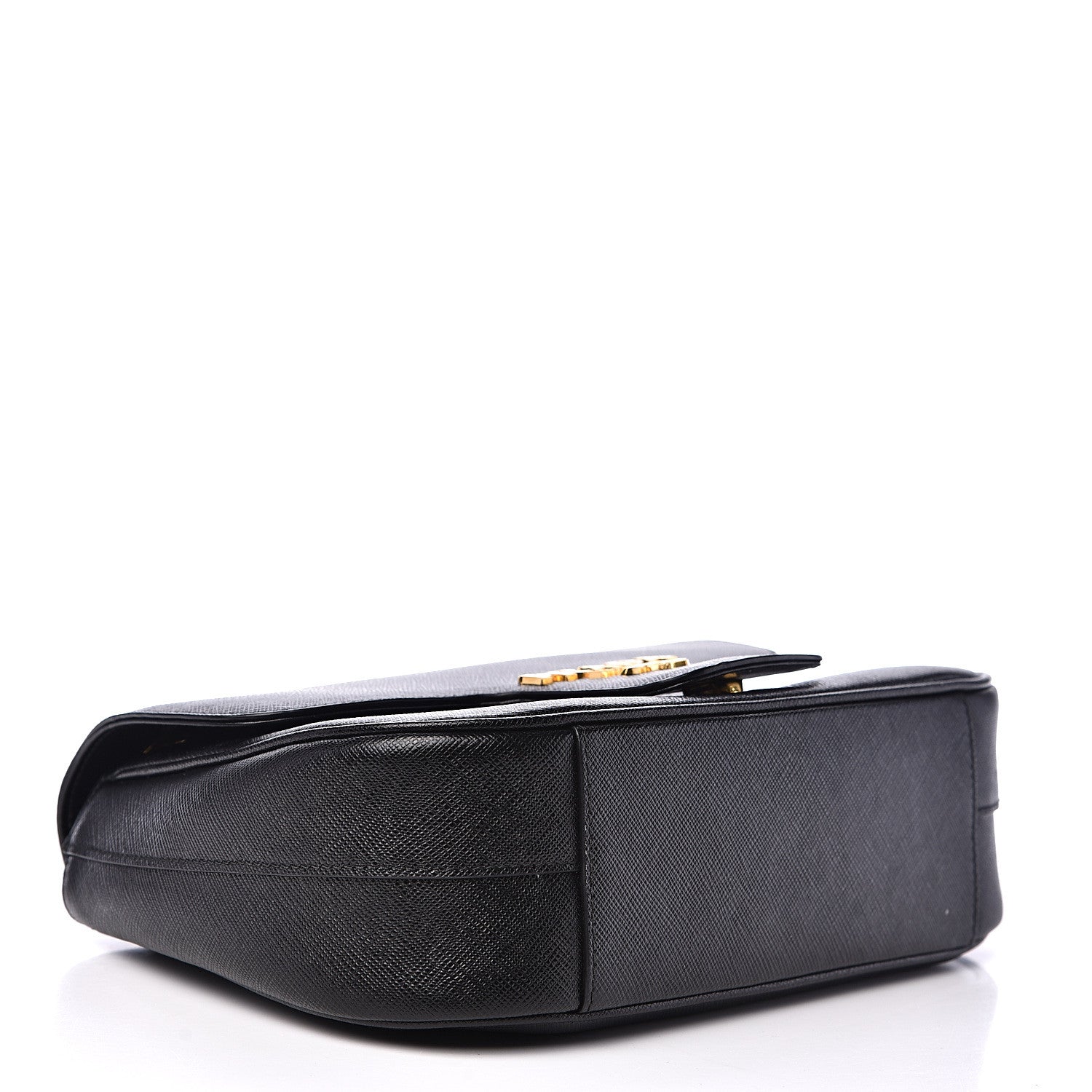 Prada Saffiano Lux Chain Shoulder Bag Black 3 of 11